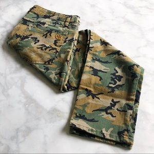 Tory Burch Camo Cropped Jeans